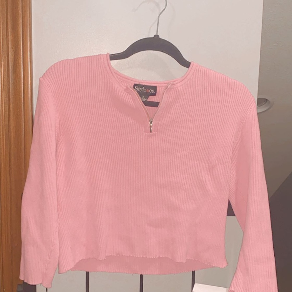 Cropped Zip Up